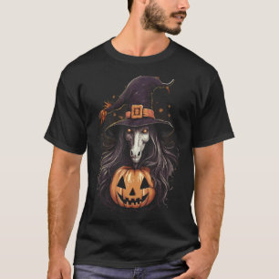 Halloween Witch Horse Pumpkin Graphic Tee