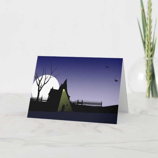 Halloween Witch House Card (Front)