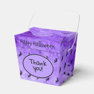 Halloween Witch Iconic Silhouette Purple Grunge Favor Box