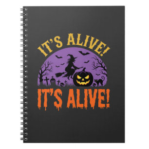 Halloween Witch Jack O Lantern It's Alive Notebook