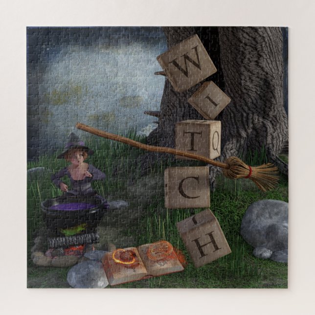 Halloween Witch Jigsaw Puzzle (Vertical)