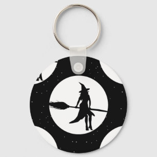 halloween witch keychain