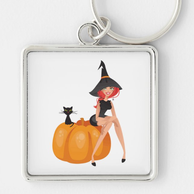 HALLOWEEN WITCH KEYCHAIN (Front)
