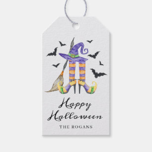 Halloween Witch Legs and Hat Gift Tags
