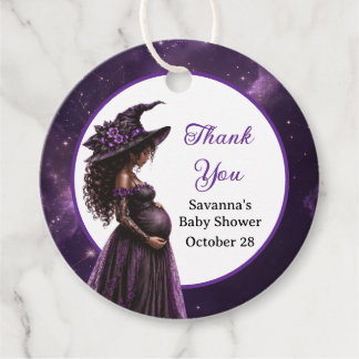 Halloween Witch Mom Baby Shower Favour Tags