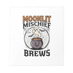 Halloween Witch Moon Mischief Notepad