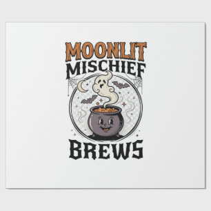 Halloween Witch Moon Mischief Wrapping Paper