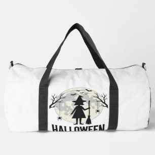 Halloween Witch Moon Vintage Engraving Design_1 Duffle Bag