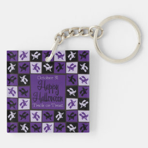 Halloween witch mosaic keychain