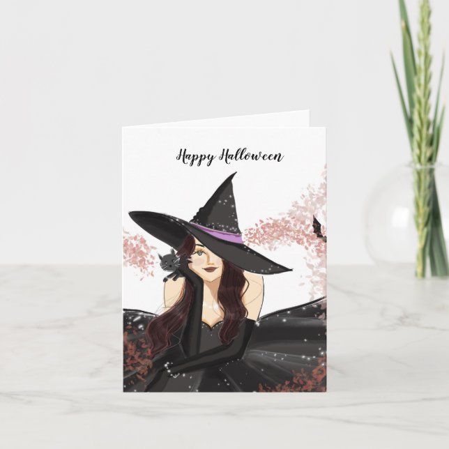 halloween, witch note card (Front)