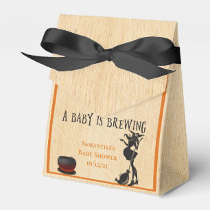 Halloween Witch October Baby Shower Thank you Favor Box