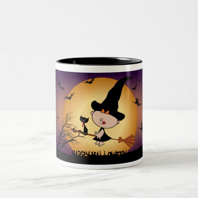 Halloween Witch on Broomstick Party Mug (Center)