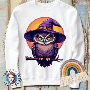 Halloween Witch Owl Sweatshirt