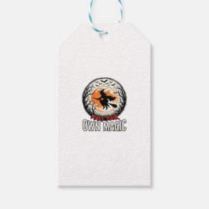 Halloween Witch Own Magic Vintage Shirt Design_1 Gift Tags