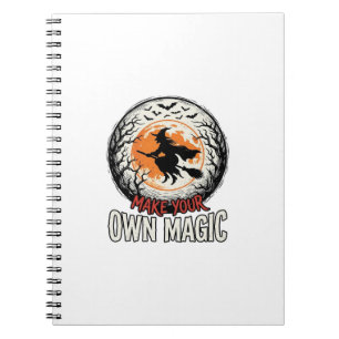 Halloween Witch Own Magic Vintage Shirt Design_1 Notebook