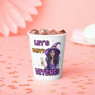 Halloween witch paper cups