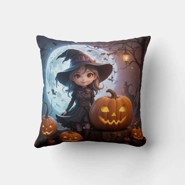 Halloween witch pillow cushion (Back)