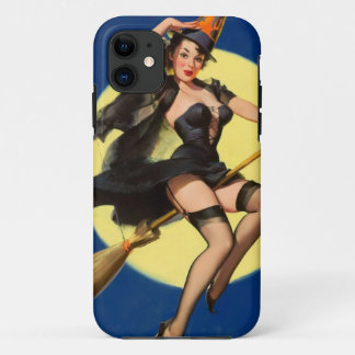 Halloween Witch Pin Up Girl iPhone 11 Case