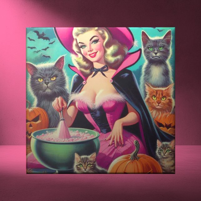 Halloween Witch Pin-up Tile (Creator Uploaded)