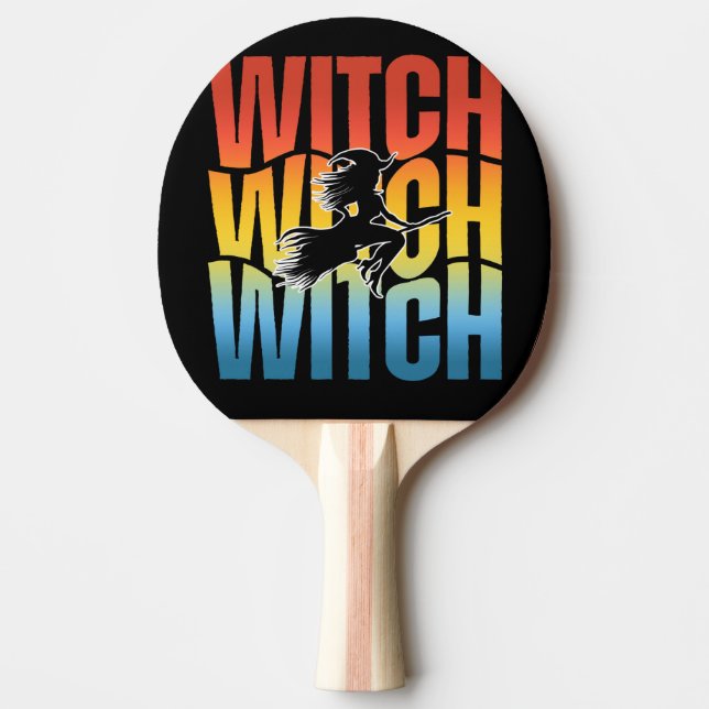 HALLOWEEN WITCH PING PONG PADDLE (Front)