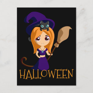 Halloween Witch Postcard