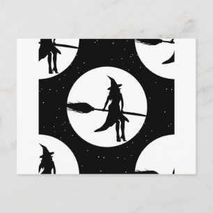 halloween witch postcard