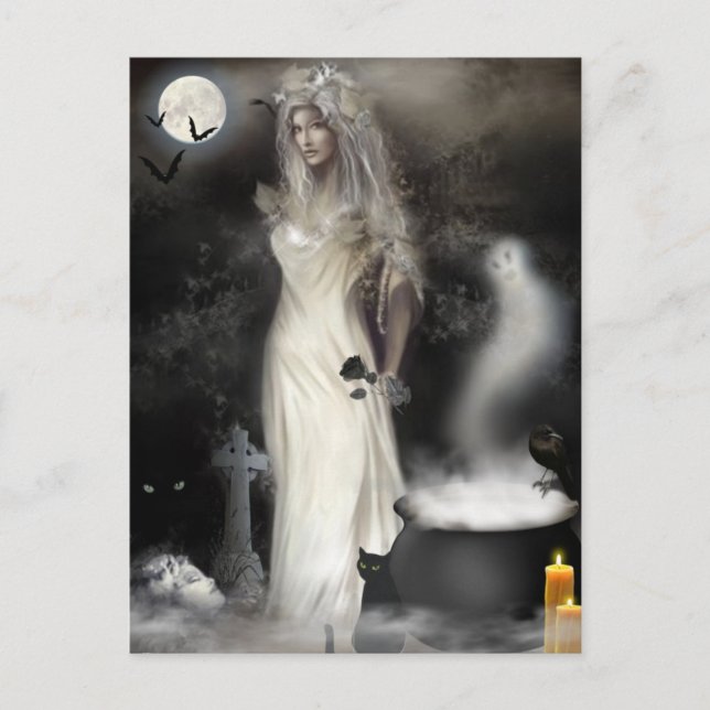 Halloween Witch Postcard (Front)