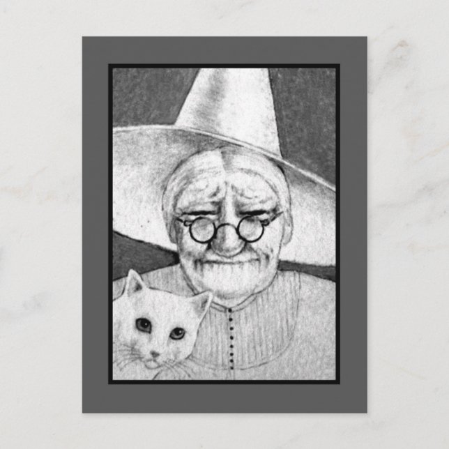 Halloween Witch Postcard (Front)