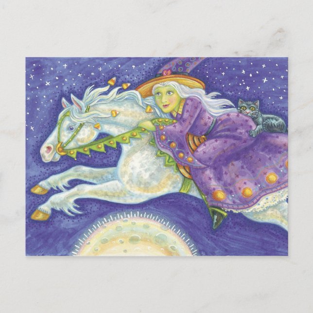 Halloween Witch Postcard (Front)