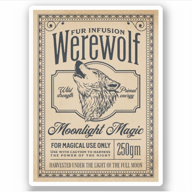 Halloween Witch Potion Apothecary Bottle Label (Front)