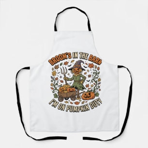 Halloween Witch Pumpkin Patch Humour Apron