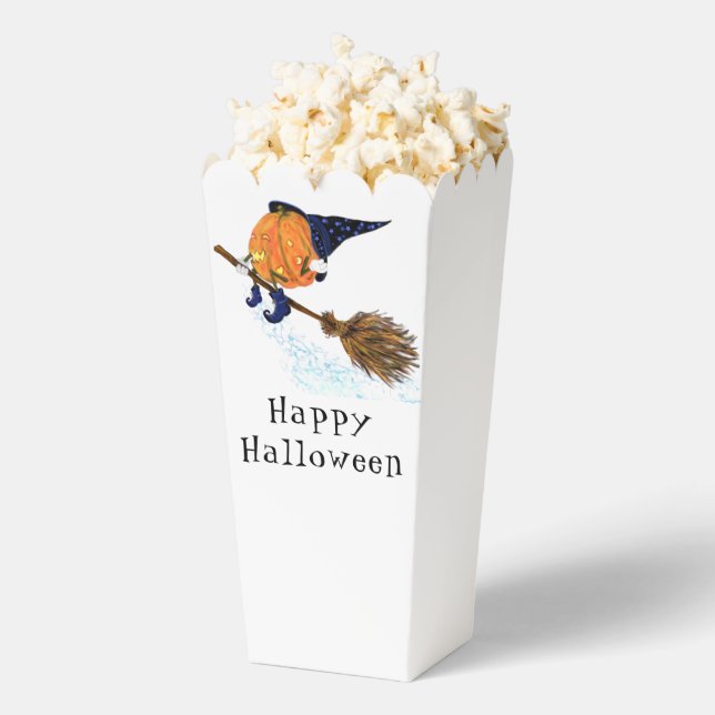 Halloween Witch Pumpkin Popcorn Boxes (Popped)