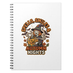Halloween Witch Pumpkin Vibes Notebook