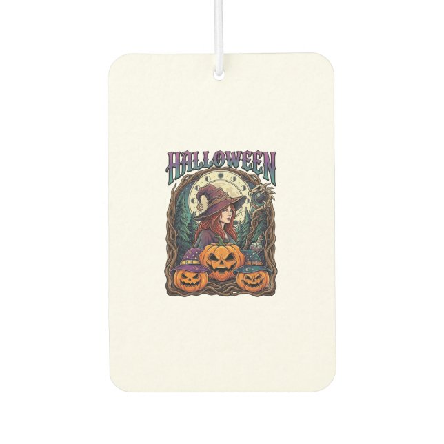 Halloween Witch Pumpkins Moon Phases_1 Air Freshener (Front)