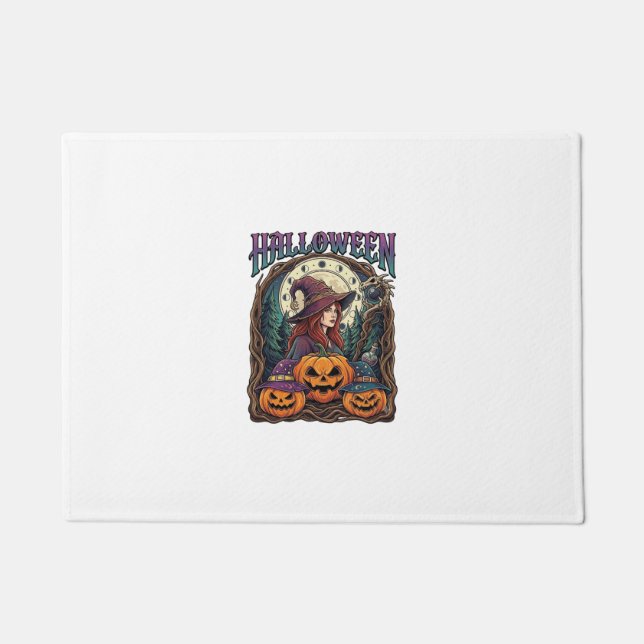 Halloween Witch Pumpkins Moon Phases_1 Doormat (Front)
