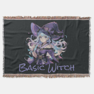Halloween/Witch/purple Throw Blanket