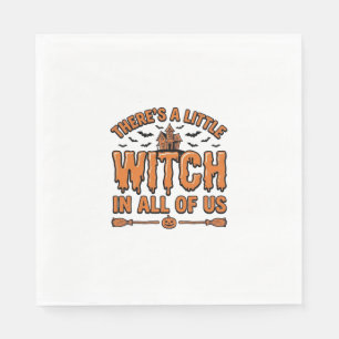 Halloween Witch Quote Vintage Vector Design_1 Napkin