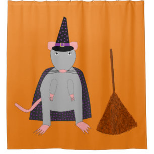 Halloween Witch Rat and Broom
