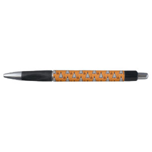Halloween Witch Rat and Broom Patterned Pen