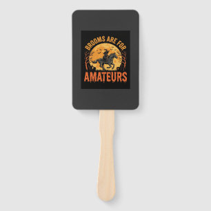 Halloween Witch Rider Horse Brooms Are For Amateur Hand Fan
