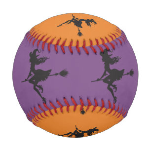 Halloween Witch Riding Broom Thunder_Cove Baseball