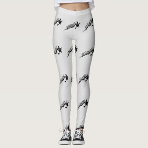 Halloween Witch Riding Broom Thunder_Cove Leggings