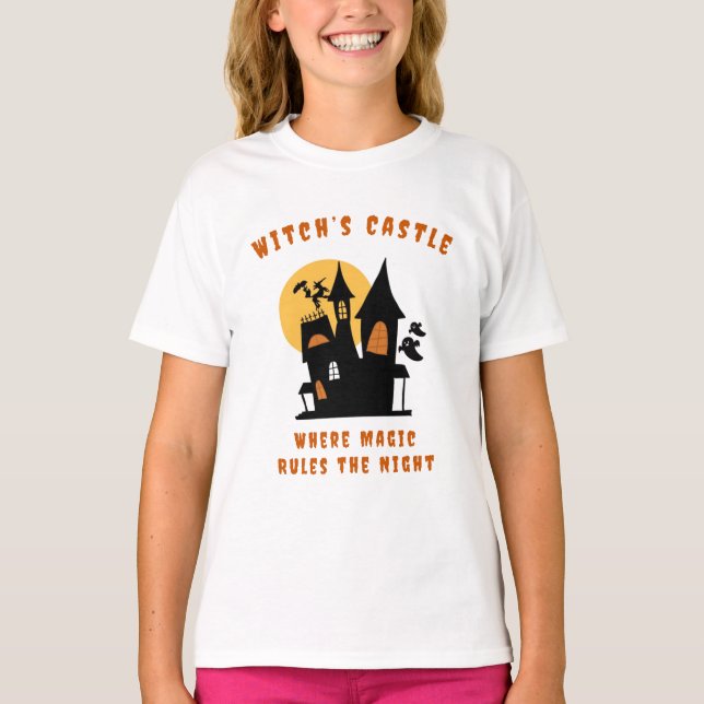 Halloween Witch’s Castle – Where Magic Rules T-Shirt (Front)