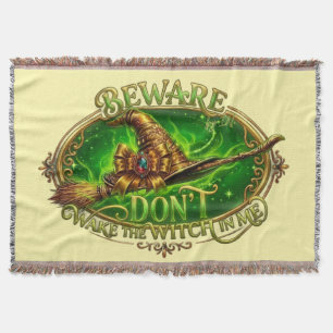 Halloween Witch Saying Cozy Year-Round Blanket