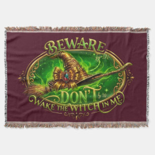 Halloween Witch Saying Cozy Year-Round Blanket