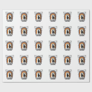 Halloween Witch Shirt Funny Costume Vintage Engrav Wrapping Paper
