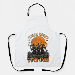 Halloween Witch Shirt Vintage Engraved Coven Night Apron