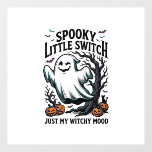 Halloween Witch Shirt Vintage Ghost Humour Design_ Window Cling