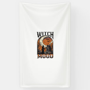 Halloween Witch Shirt Vintage Haunted Moon Design_ Banner
