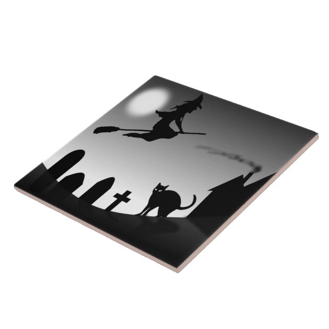 HALLOWEEN WITCH SILHOUETTE TILE (Side)